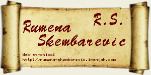 Rumena Škembarević vizit kartica